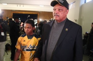 Jesse Jackson at a Feb. 10 press conference spoke out against the decision to strip Jackie Robinson West of its Little League national title.